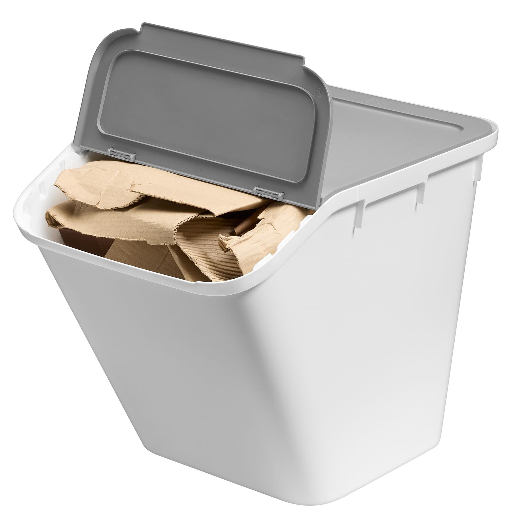 Collect Stacking Lidded Recycle Bin - Large