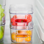Contenedores de almacenamiento compactos y transparentes para cocina