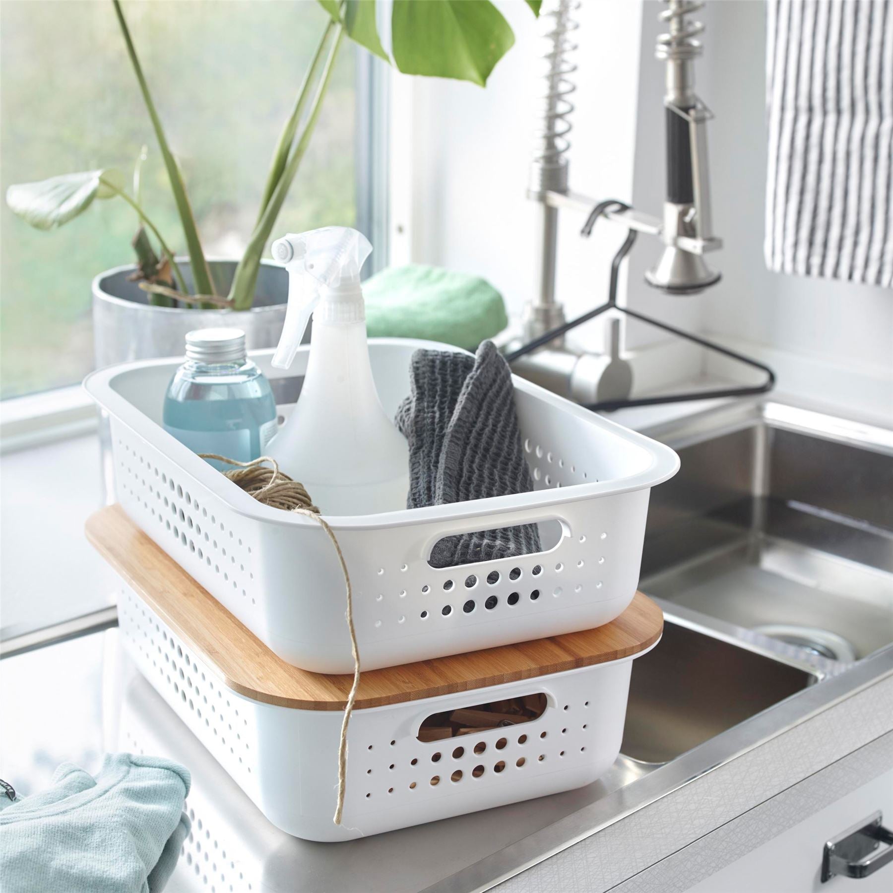 White Baskets