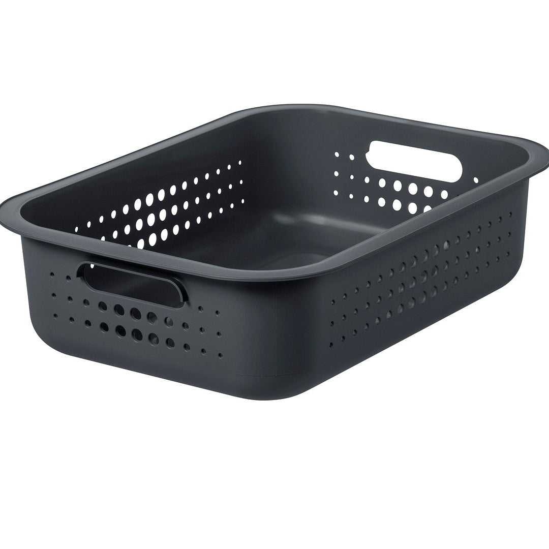 Dark Grey Basket - Shallow