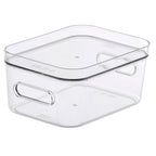 Caja pequeña apilable con tapa para almacenamiento en la nevera