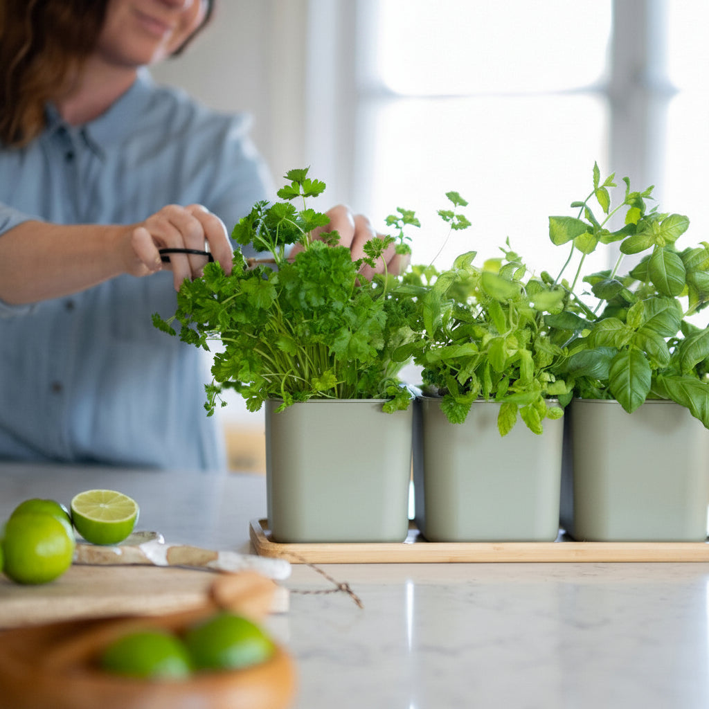 Self Watering Herb Pot Set