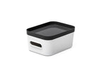 Caja pequeña apilable con tapa para almacenamiento en la nevera