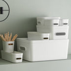 Cajas de almacenamiento grandes apilables con tapa