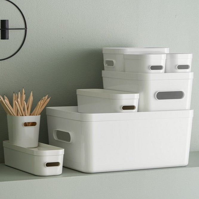Cajas de almacenamiento grandes apilables con tapa
