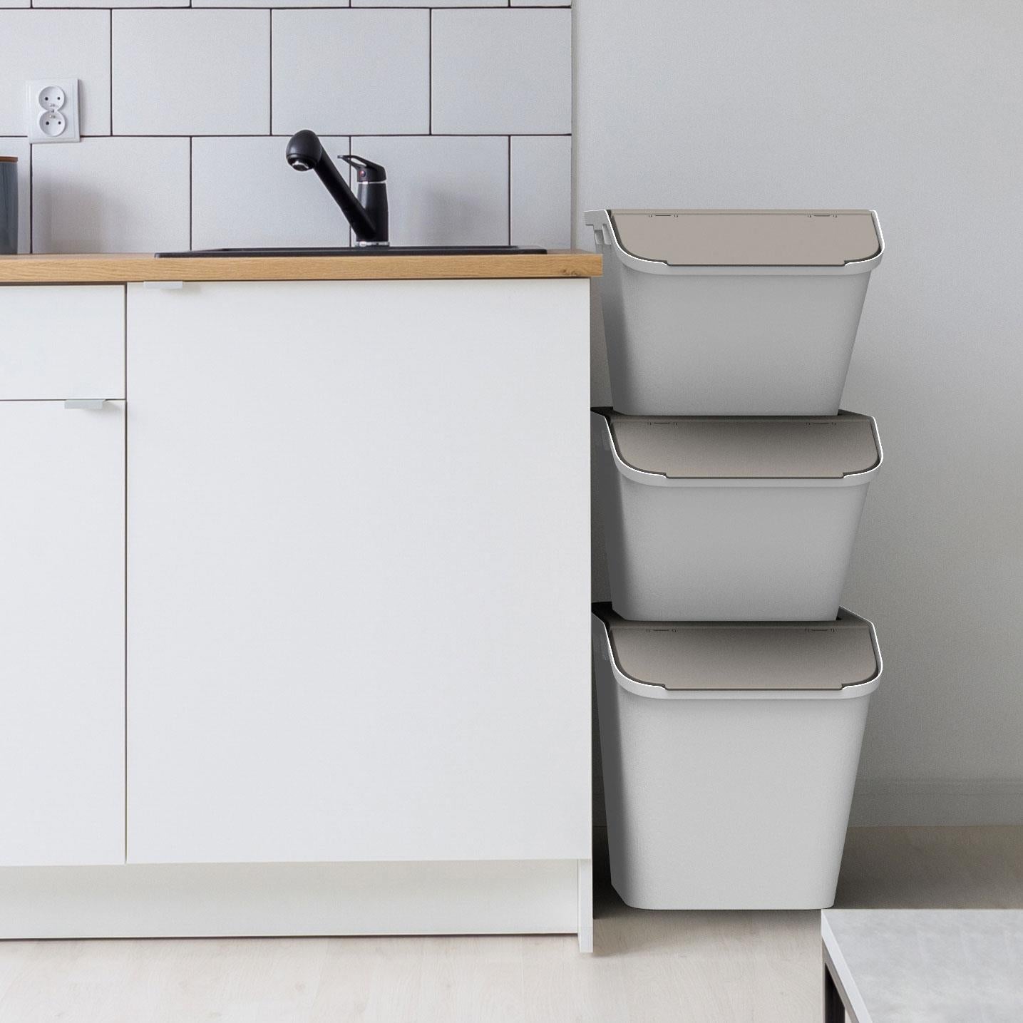 Collect Stacking Lidded Recycle Bin - Large