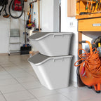 Collect Stacking Lidded 37L Recycle Bin - Medium