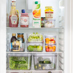 Contenedores de almacenamiento compactos y transparentes para cocina