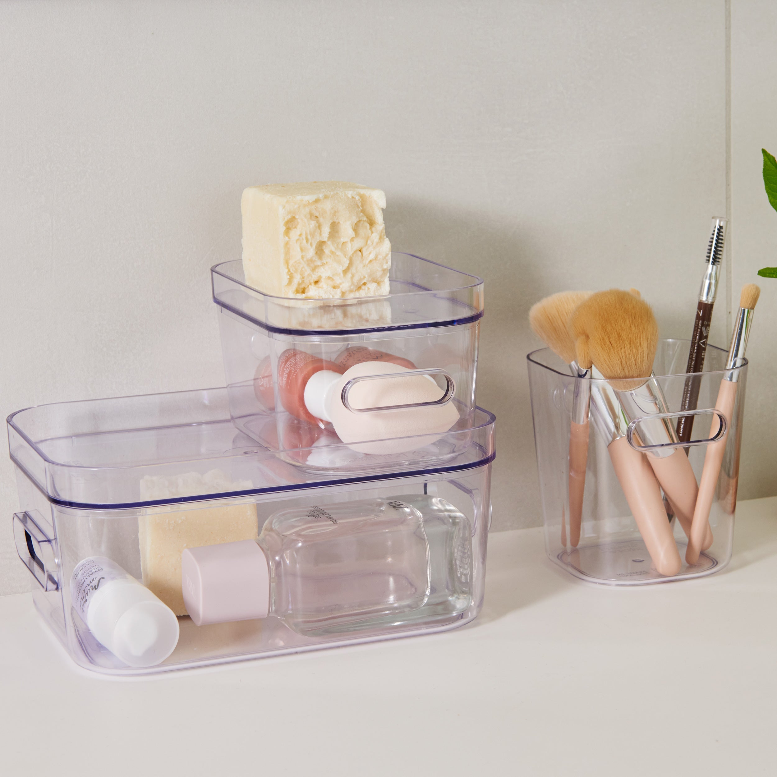 Mini Tarro de Almacenamiento Compacto Transparente