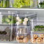 Caja de almacenamiento apilable con tapa delgada