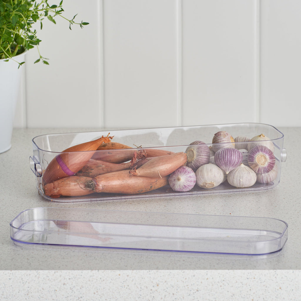 Contenedores de almacenamiento compactos y transparentes para cocina
