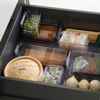 Caja de almacenamiento apilable con tapa delgada