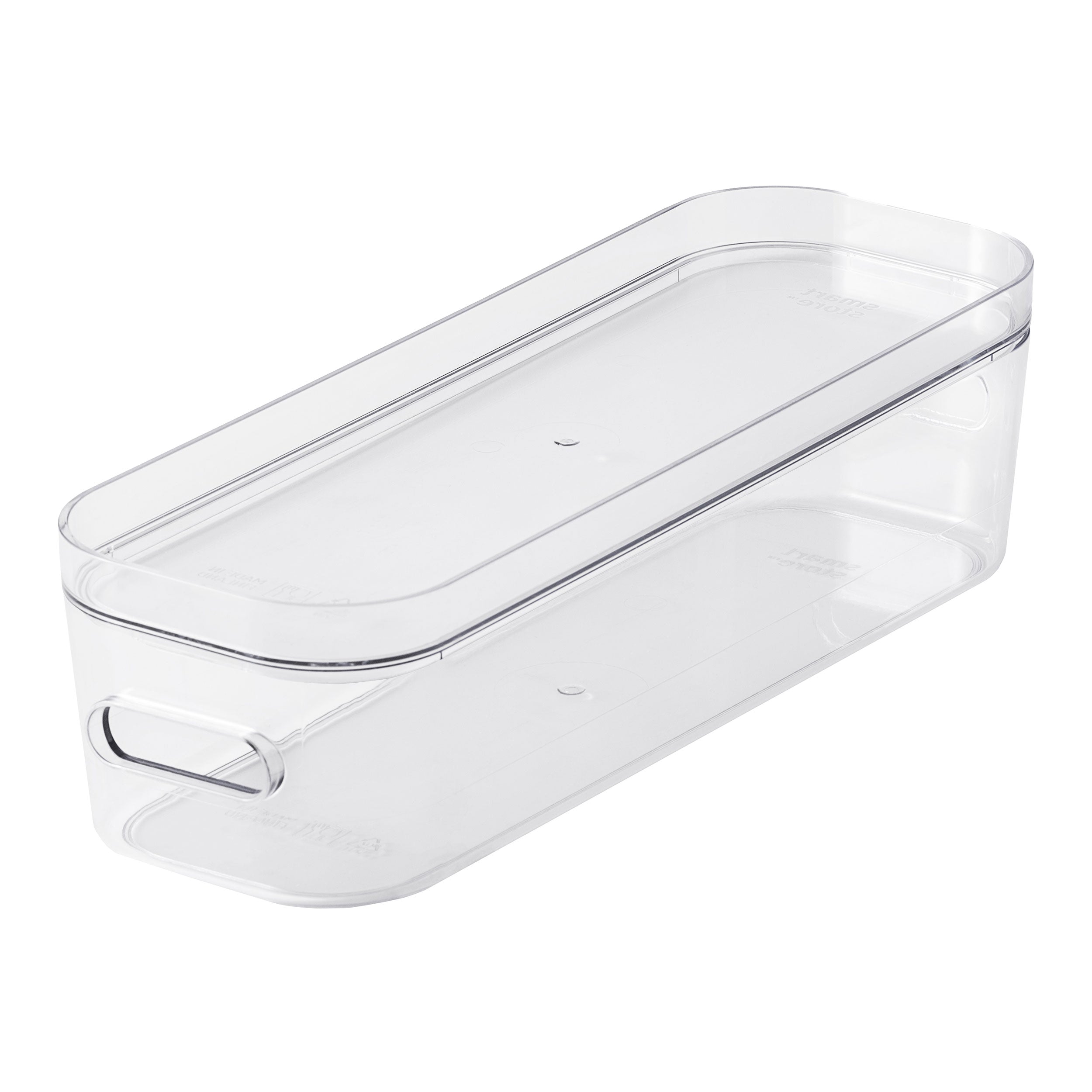 Caja de almacenamiento apilable con tapa delgada