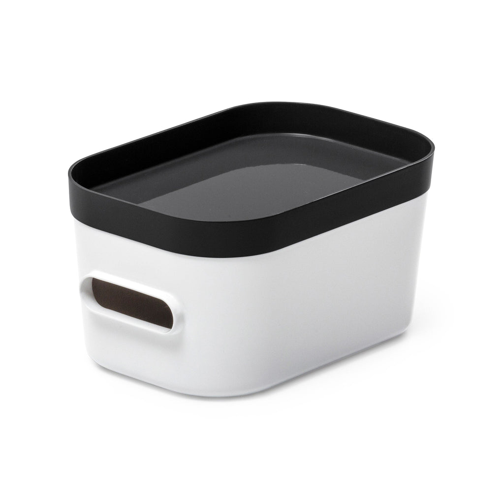 XS Stacking Lidded Storage Box White & Grey